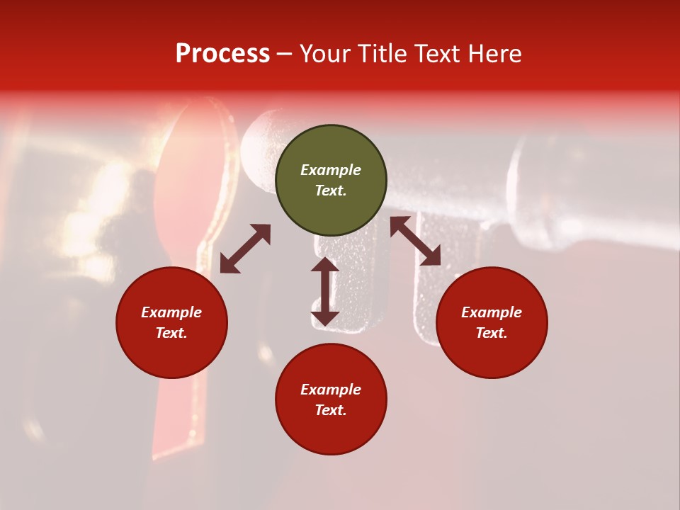 Key & Keyhole With Light Coming From It PowerPoint Template