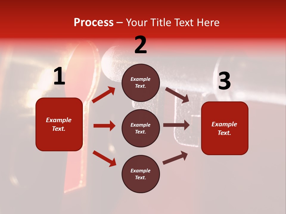 Key & Keyhole With Light Coming From It PowerPoint Template