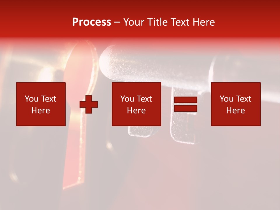 Key & Keyhole With Light Coming From It PowerPoint Template