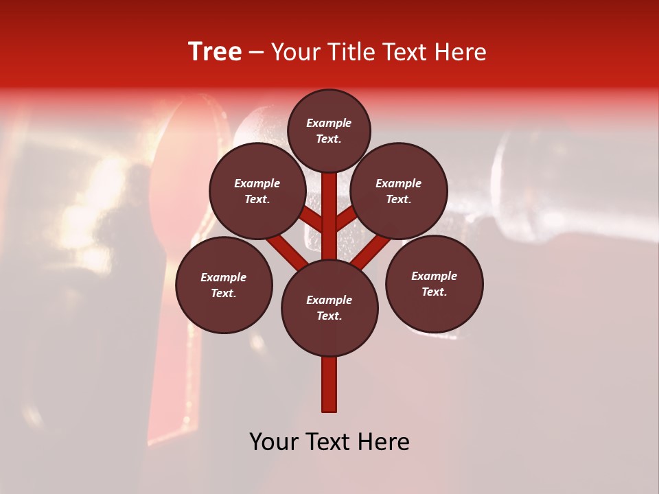 Key & Keyhole With Light Coming From It PowerPoint Template
