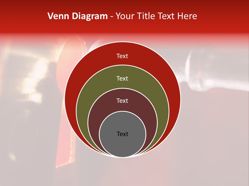 Key & Keyhole With Light Coming From It PowerPoint Template