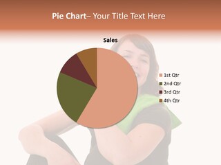 Pretty Brunette Enjoying A Refreshing Drink After Her Workout PowerPoint Template