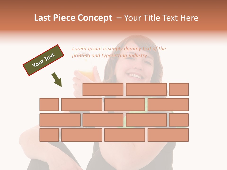 Pretty Brunette Enjoying A Refreshing Drink After Her Workout PowerPoint Template