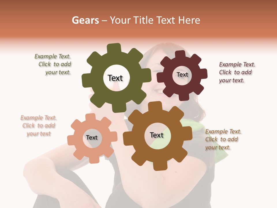 Pretty Brunette Enjoying A Refreshing Drink After Her Workout PowerPoint Template