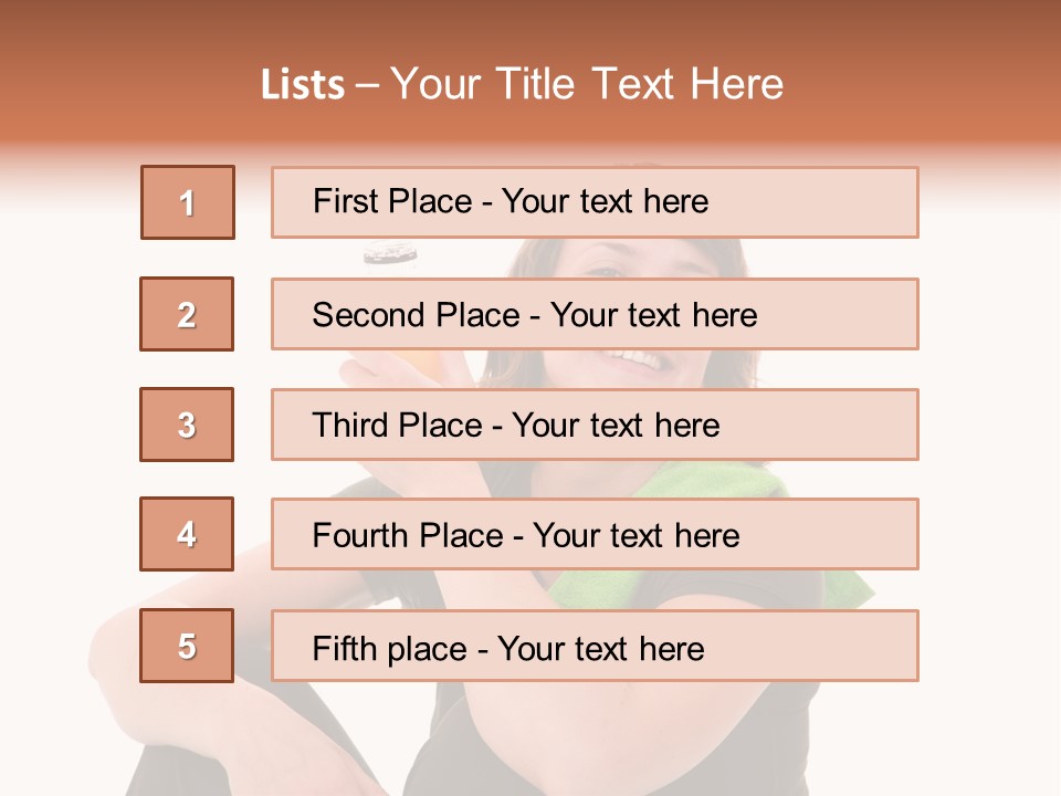 Pretty Brunette Enjoying A Refreshing Drink After Her Workout PowerPoint Template