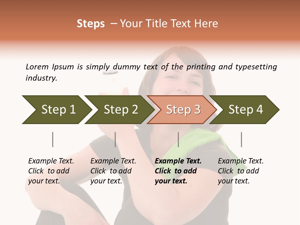 Pretty Brunette Enjoying A Refreshing Drink After Her Workout PowerPoint Template