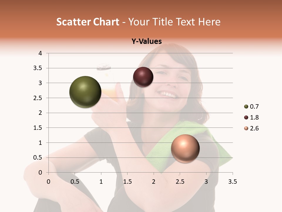 Pretty Brunette Enjoying A Refreshing Drink After Her Workout PowerPoint Template