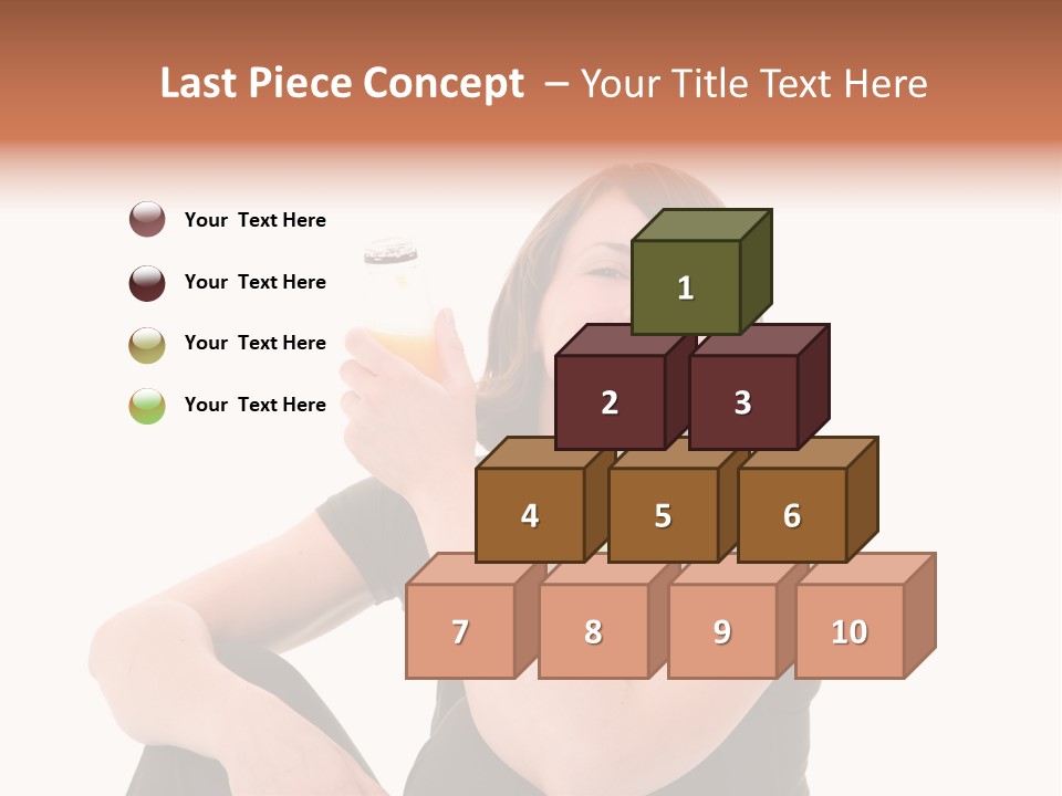 Pretty Brunette Enjoying A Refreshing Drink After Her Workout PowerPoint Template