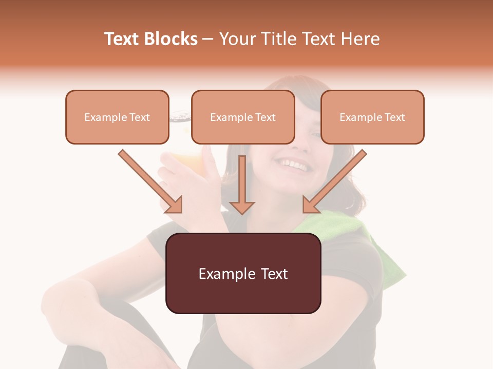 Pretty Brunette Enjoying A Refreshing Drink After Her Workout PowerPoint Template