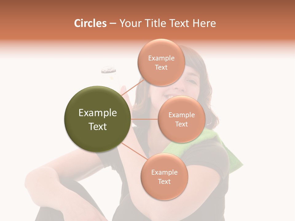 Pretty Brunette Enjoying A Refreshing Drink After Her Workout PowerPoint Template