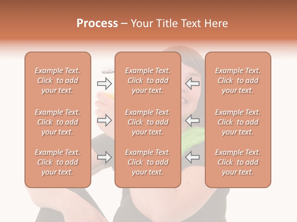 Pretty Brunette Enjoying A Refreshing Drink After Her Workout PowerPoint Template