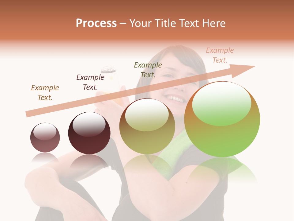 Pretty Brunette Enjoying A Refreshing Drink After Her Workout PowerPoint Template