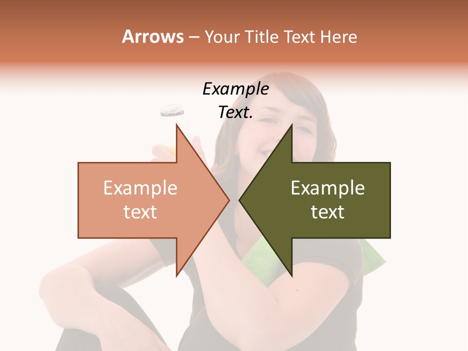 Pretty Brunette Enjoying A Refreshing Drink After Her Workout PowerPoint Template