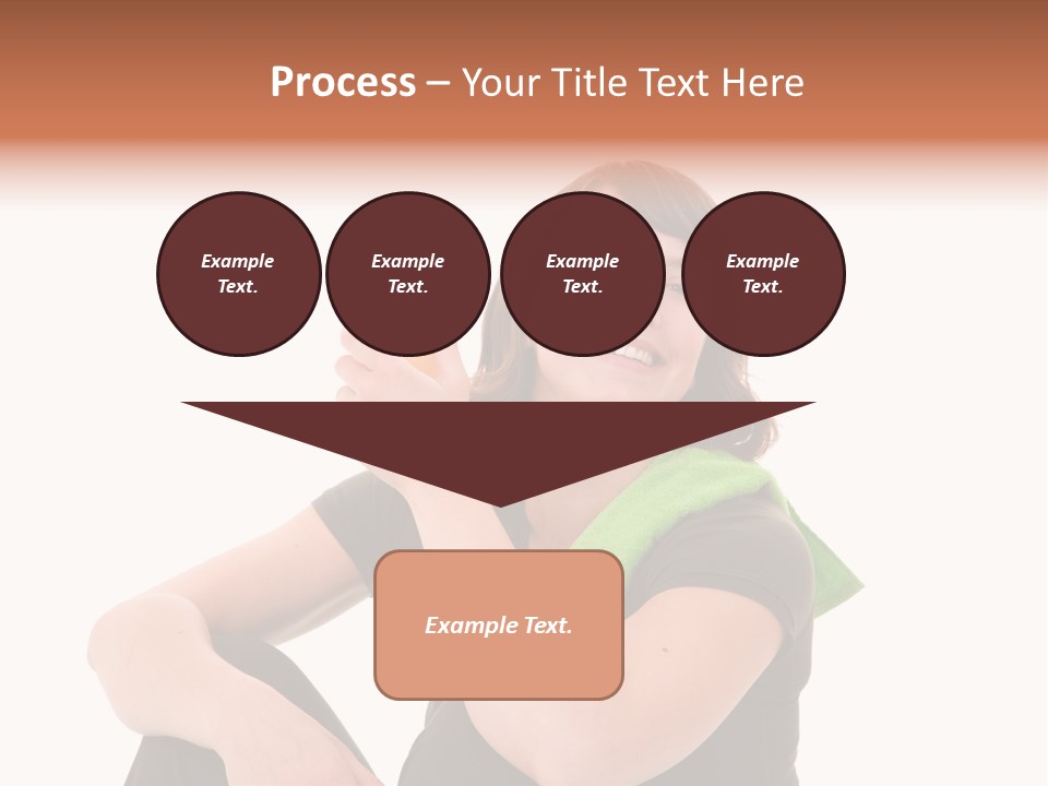 Pretty Brunette Enjoying A Refreshing Drink After Her Workout PowerPoint Template