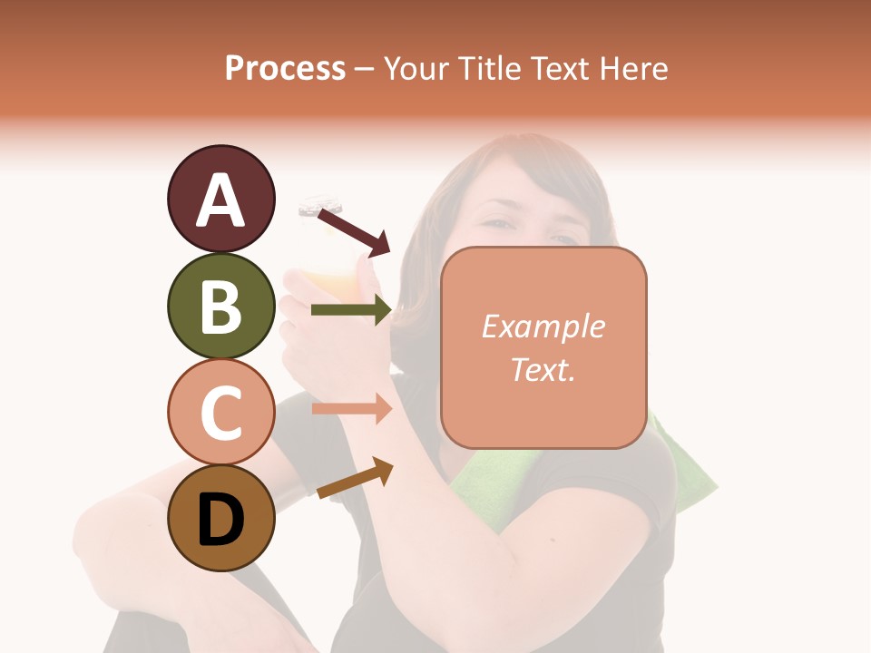 Pretty Brunette Enjoying A Refreshing Drink After Her Workout PowerPoint Template