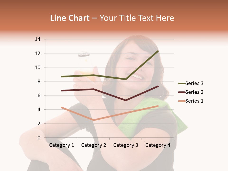 Pretty Brunette Enjoying A Refreshing Drink After Her Workout PowerPoint Template