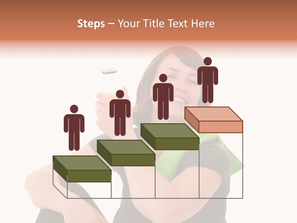 Pretty Brunette Enjoying A Refreshing Drink After Her Workout PowerPoint Template