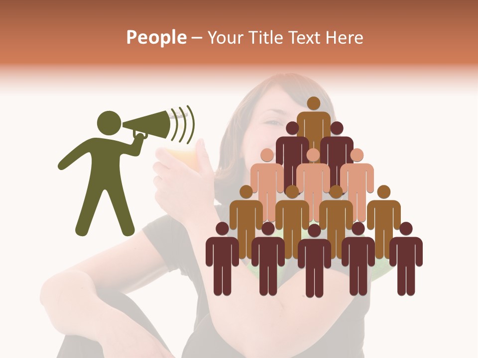 Pretty Brunette Enjoying A Refreshing Drink After Her Workout PowerPoint Template