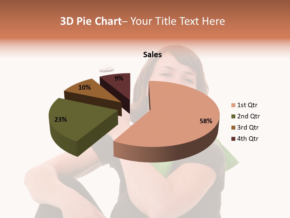 Pretty Brunette Enjoying A Refreshing Drink After Her Workout PowerPoint Template