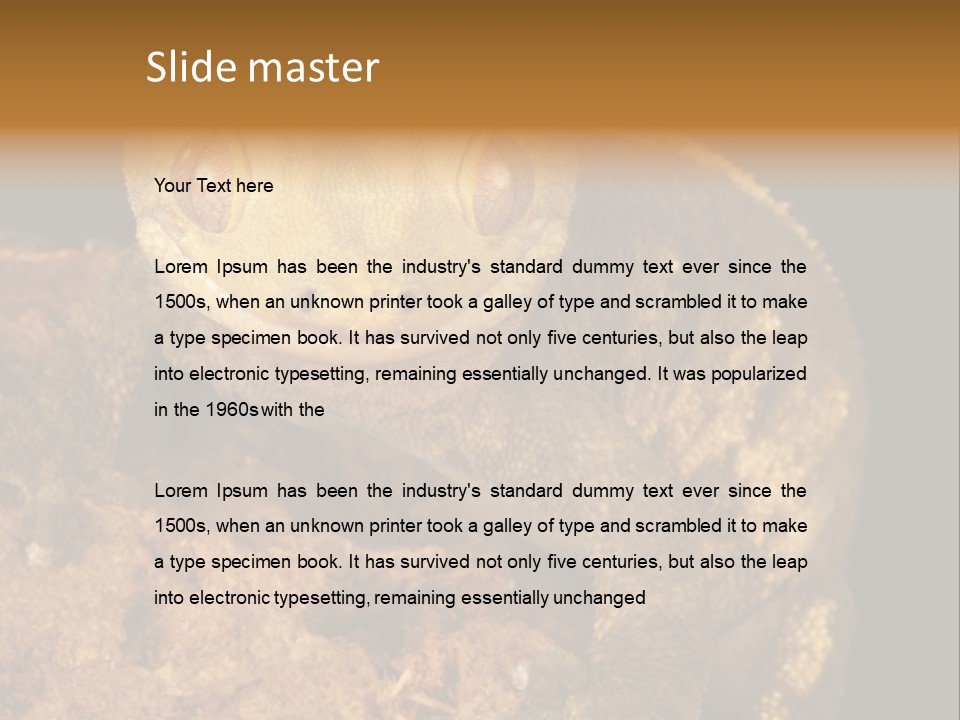 Crested Gecko PowerPoint Template