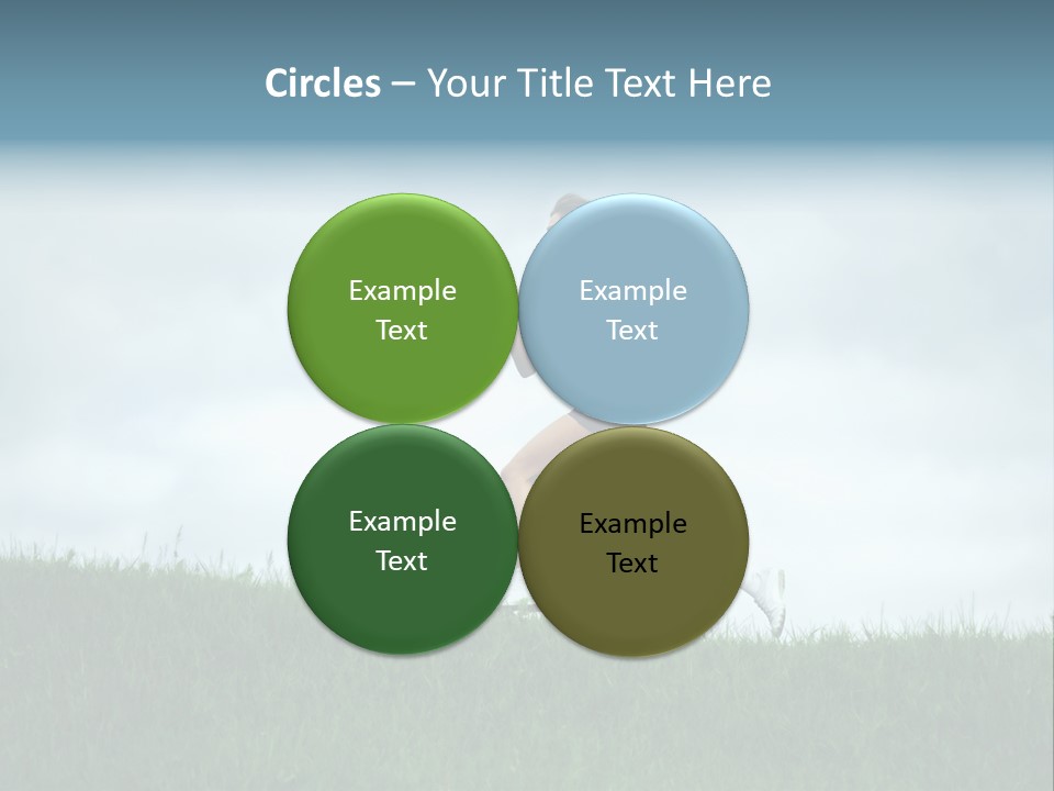 A Woman Running In A Field Of Grass PowerPoint Template