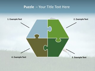 A Woman Running In A Field Of Grass PowerPoint Template