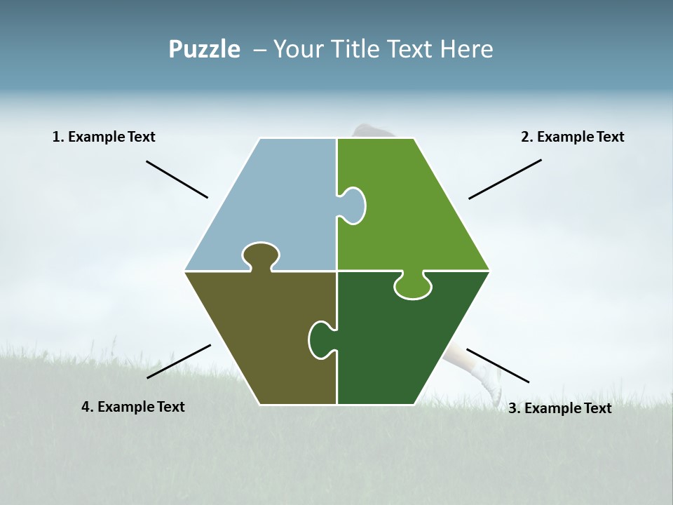 A Woman Running In A Field Of Grass PowerPoint Template