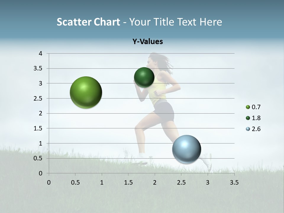 A Woman Running In A Field Of Grass PowerPoint Template