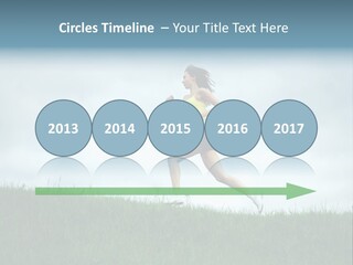 A Woman Running In A Field Of Grass PowerPoint Template