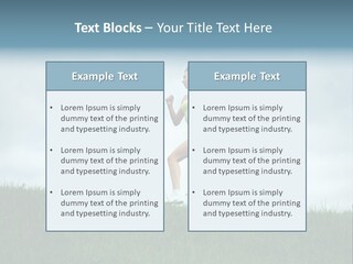 A Woman Running In A Field Of Grass PowerPoint Template