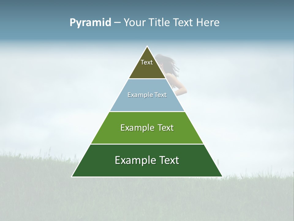 A Woman Running In A Field Of Grass PowerPoint Template
