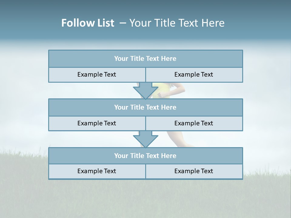 A Woman Running In A Field Of Grass PowerPoint Template