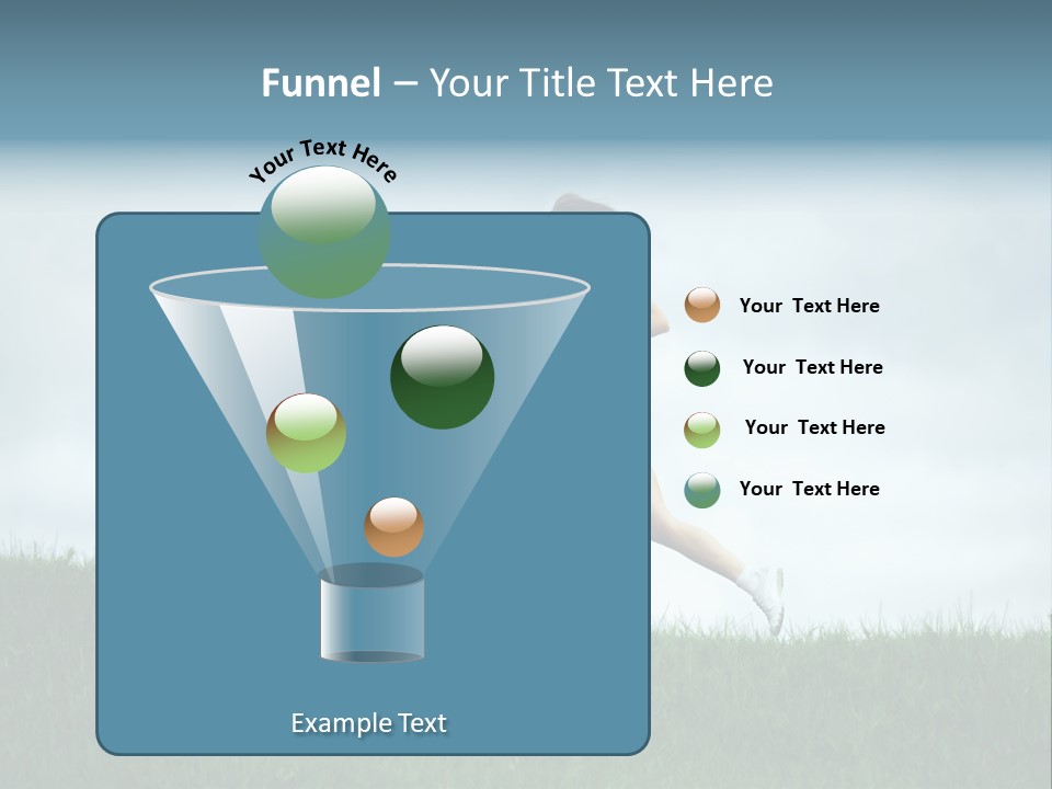 A Woman Running In A Field Of Grass PowerPoint Template