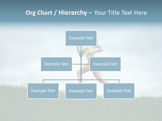 A Woman Running In A Field Of Grass PowerPoint Template