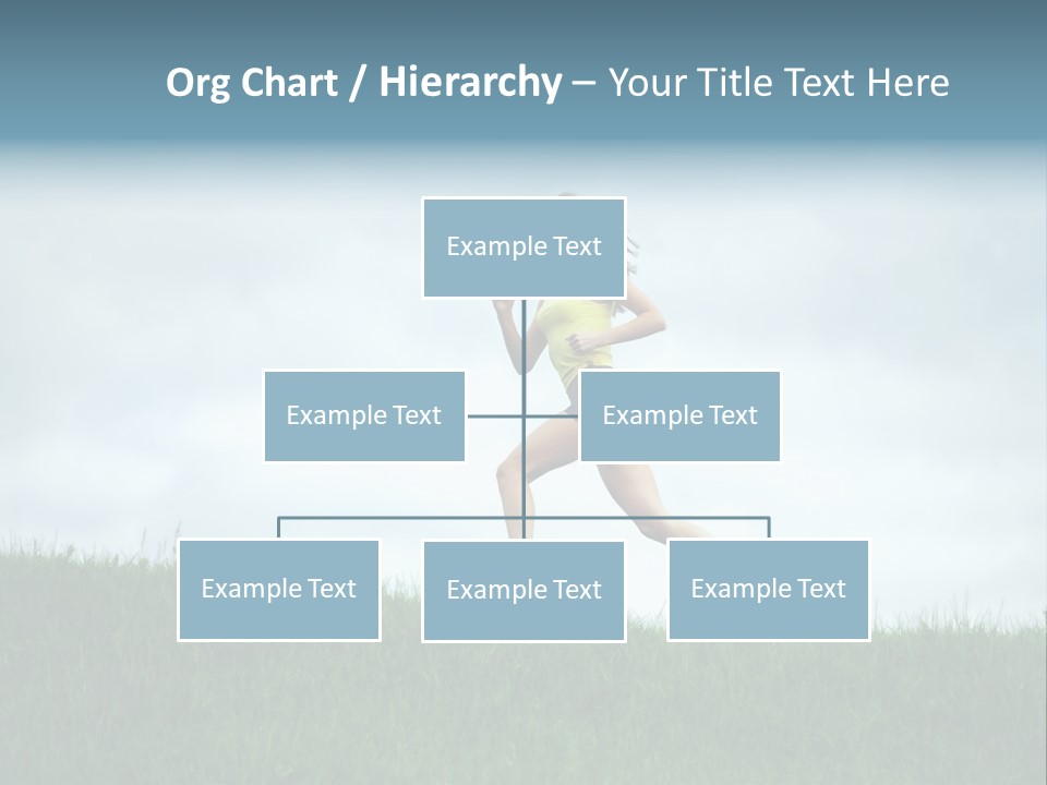 A Woman Running In A Field Of Grass PowerPoint Template