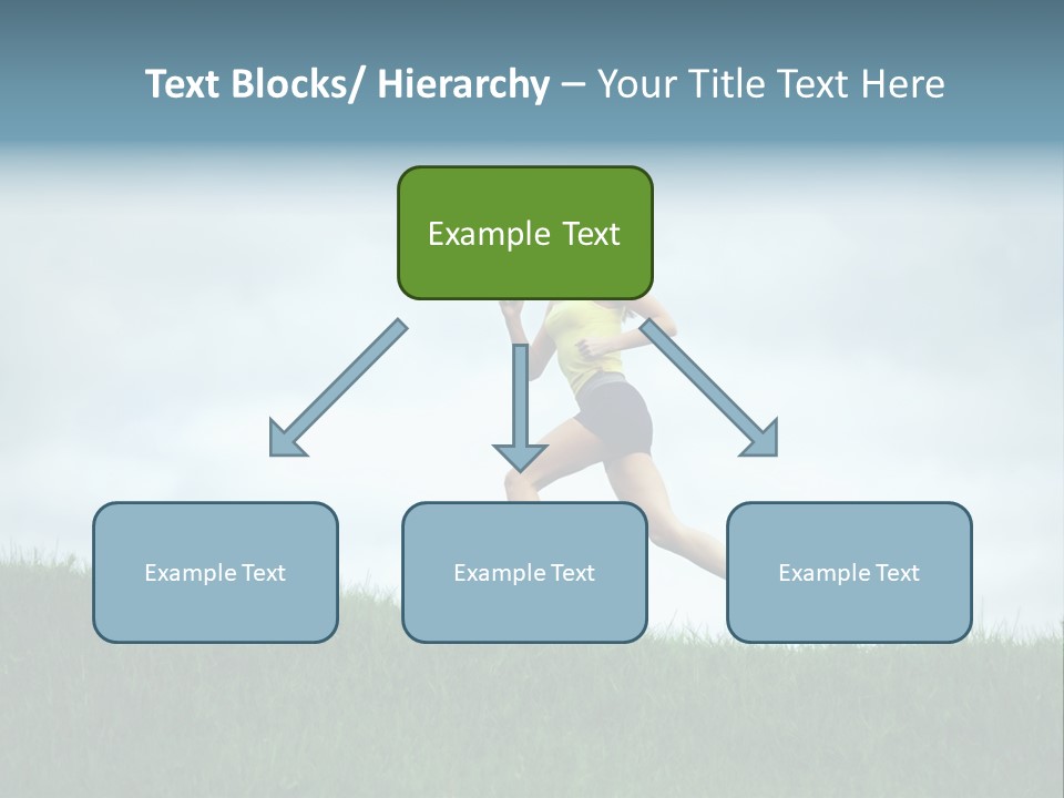 A Woman Running In A Field Of Grass PowerPoint Template