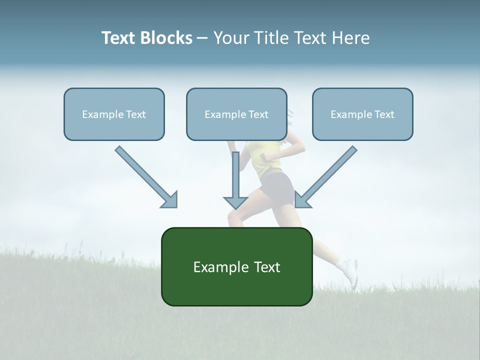 A Woman Running In A Field Of Grass PowerPoint Template