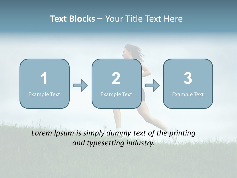 A Woman Running In A Field Of Grass PowerPoint Template