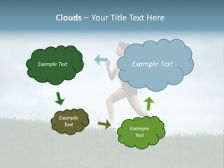 A Woman Running In A Field Of Grass PowerPoint Template