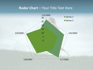 A Woman Running In A Field Of Grass PowerPoint Template