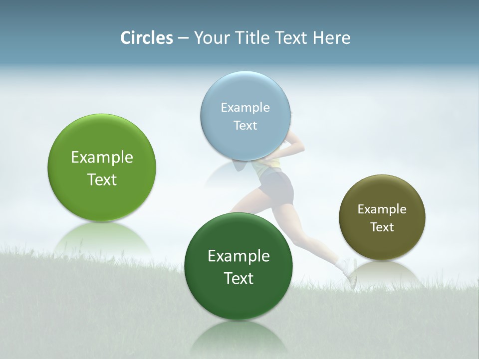 A Woman Running In A Field Of Grass PowerPoint Template