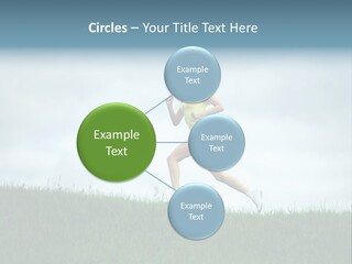 A Woman Running In A Field Of Grass PowerPoint Template