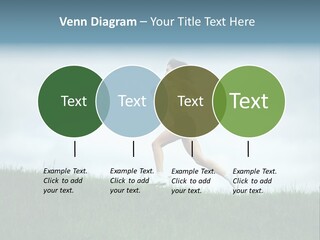 A Woman Running In A Field Of Grass PowerPoint Template
