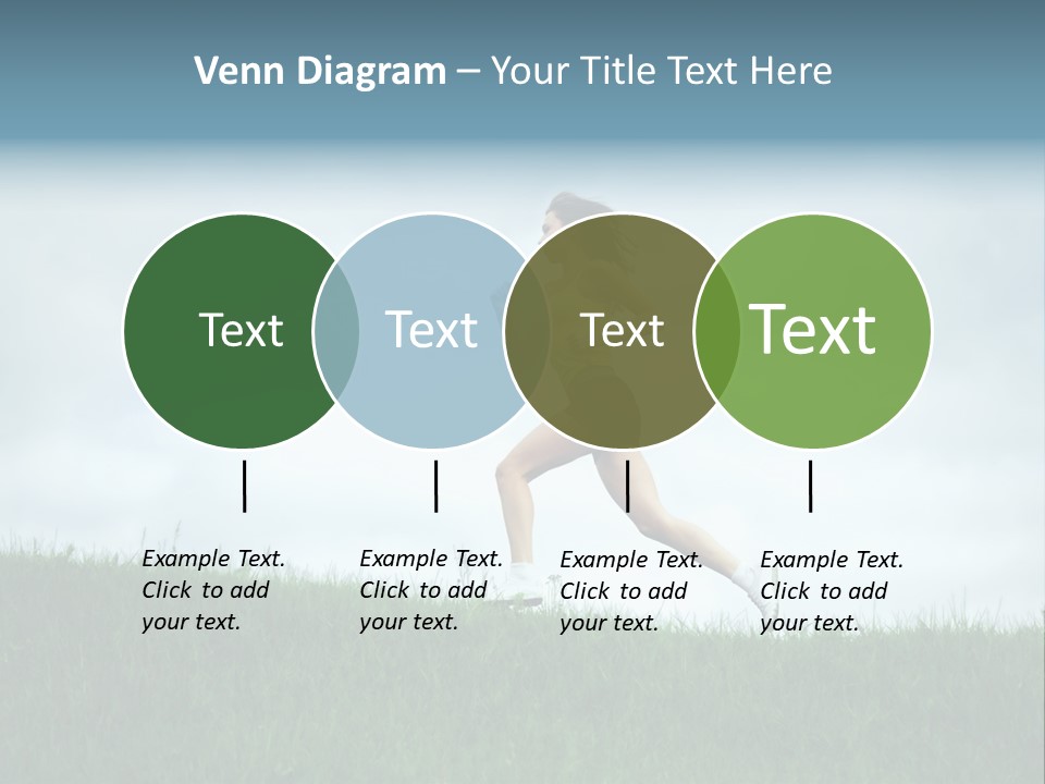 A Woman Running In A Field Of Grass PowerPoint Template