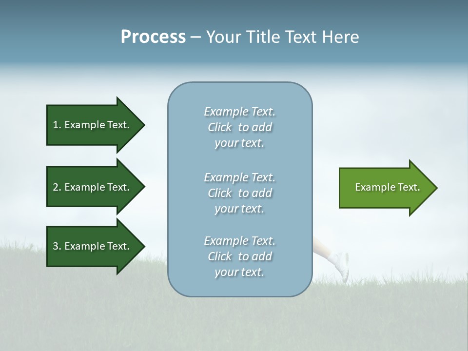 A Woman Running In A Field Of Grass PowerPoint Template