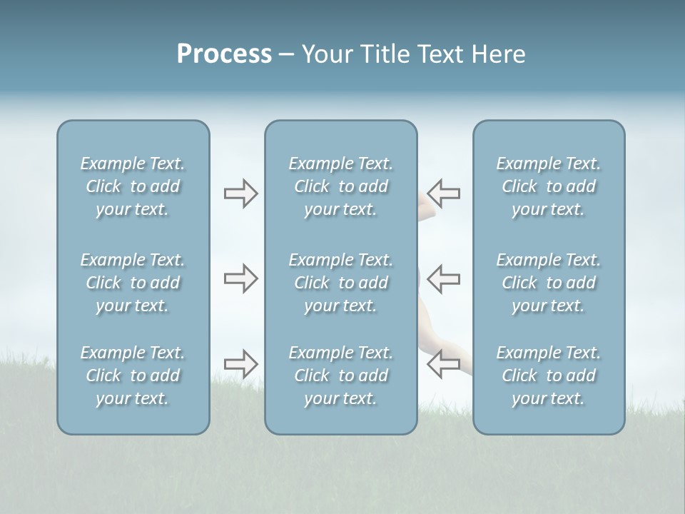 A Woman Running In A Field Of Grass PowerPoint Template