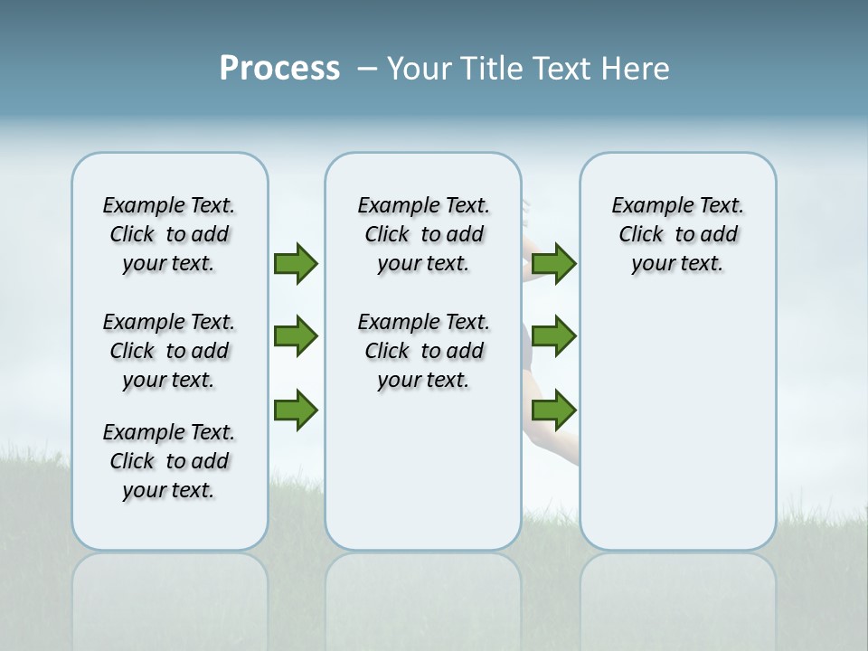 A Woman Running In A Field Of Grass PowerPoint Template