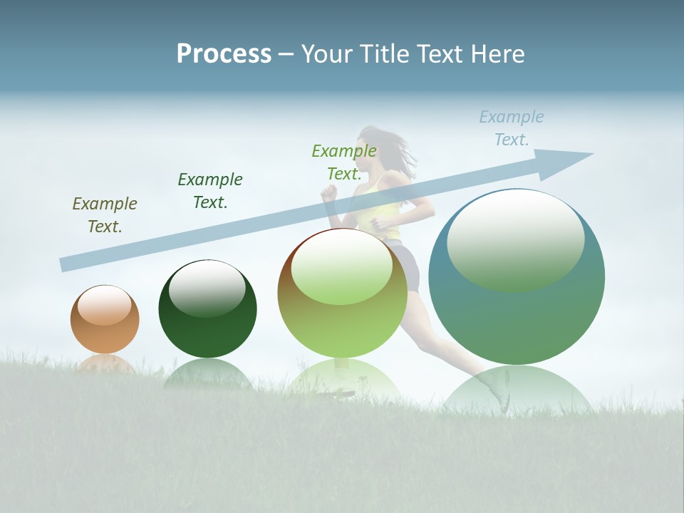 A Woman Running In A Field Of Grass PowerPoint Template