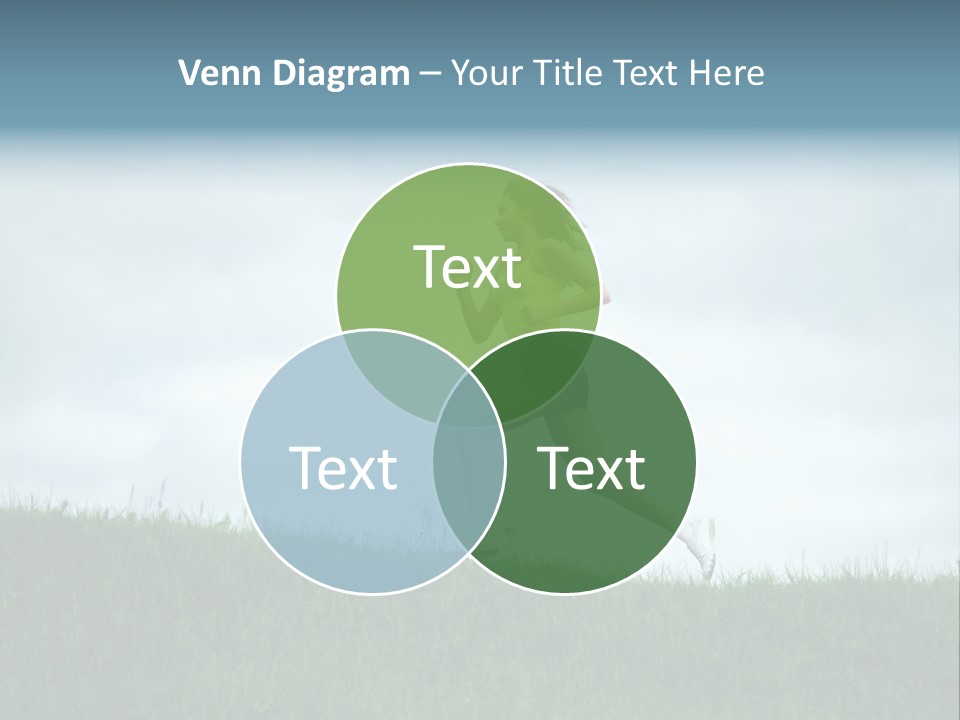 A Woman Running In A Field Of Grass PowerPoint Template