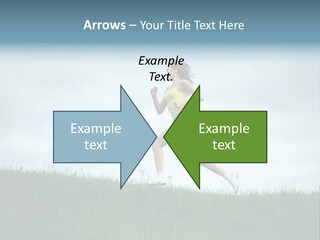 A Woman Running In A Field Of Grass PowerPoint Template